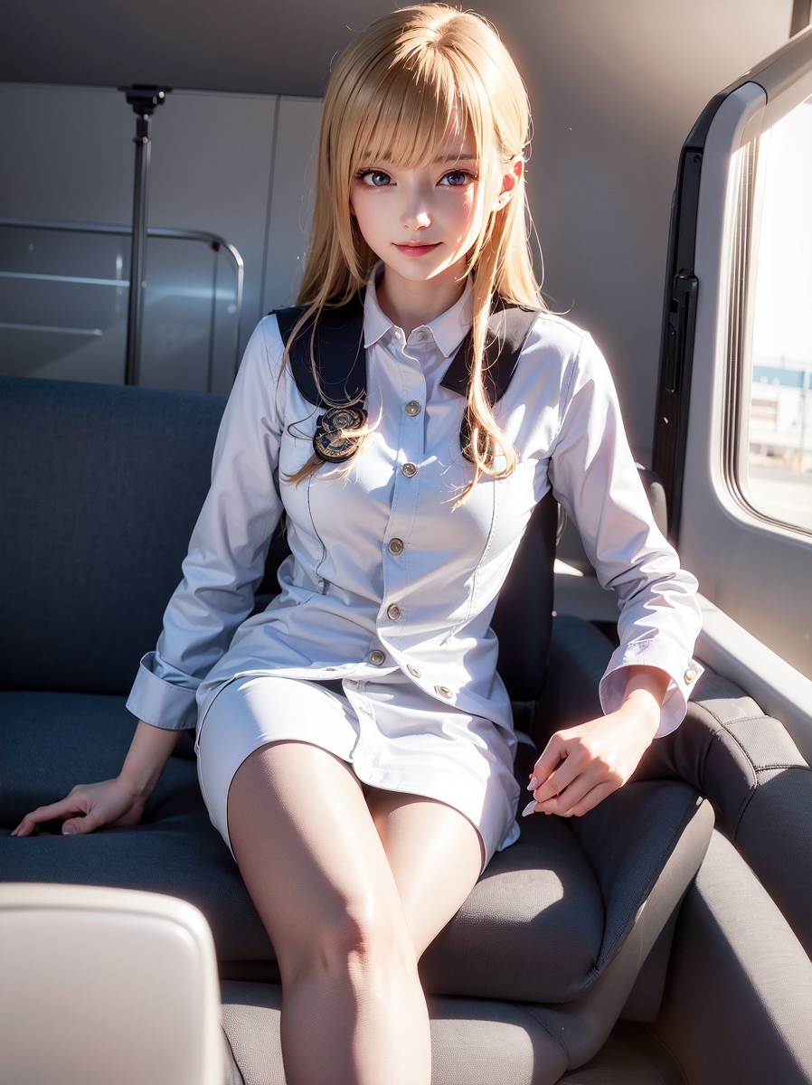 AI Generation ~ Chris - Black yarn White yarn (black and white stockings)