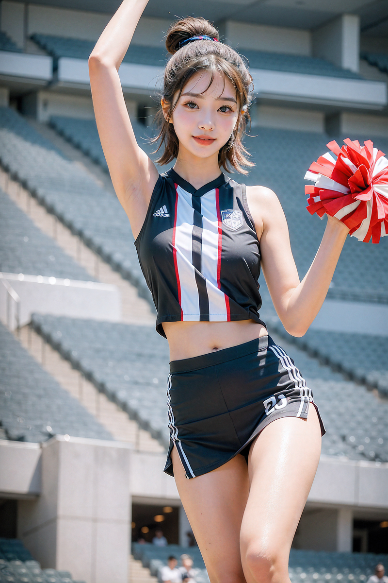 AI generation ~ AI OFUG-The girl is a cheerleader cosplayer (she dresses as a