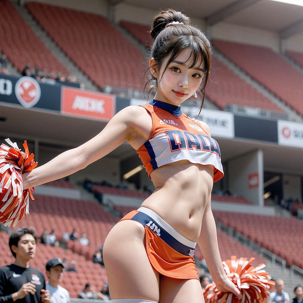 AI generation ~ AI OFUG-The girl is a cheerleader cosplayer (she dresses as a