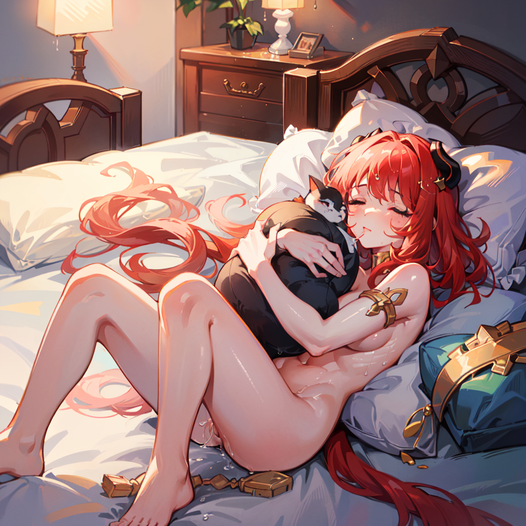 🔞AI Generation ~ BoBo-Nilou Nilou Nilou Pillow Masturbation (Haragami)