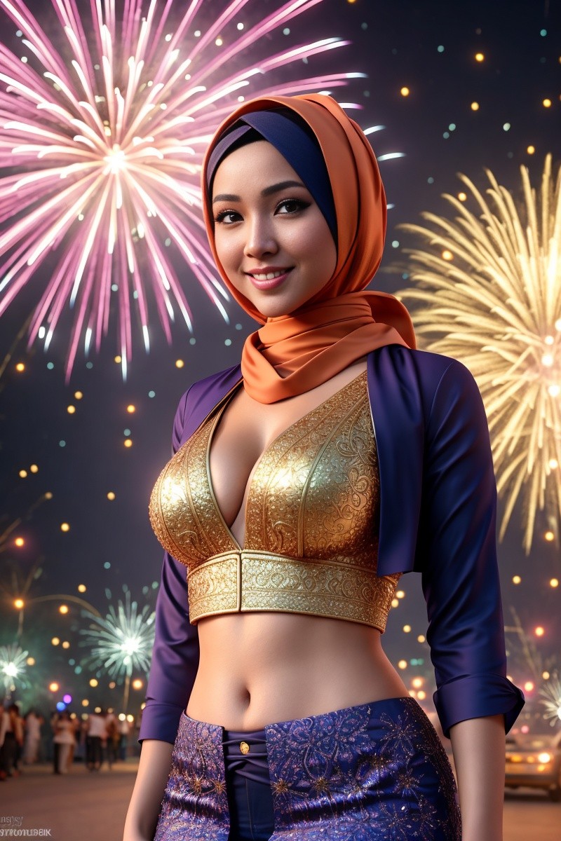 Hijabi in celebration