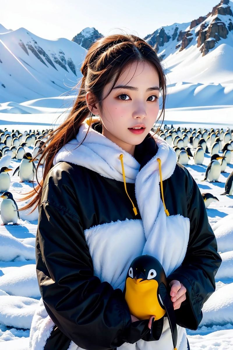 AI生成~NATSUNE_AI-南極の女の子 - 貼圖 - AI寫真 -