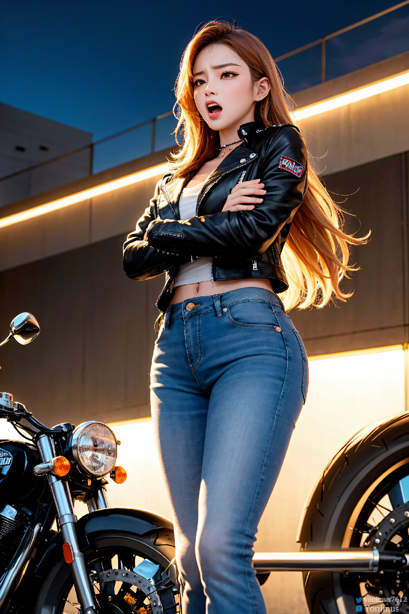 The female boss of the bikergang