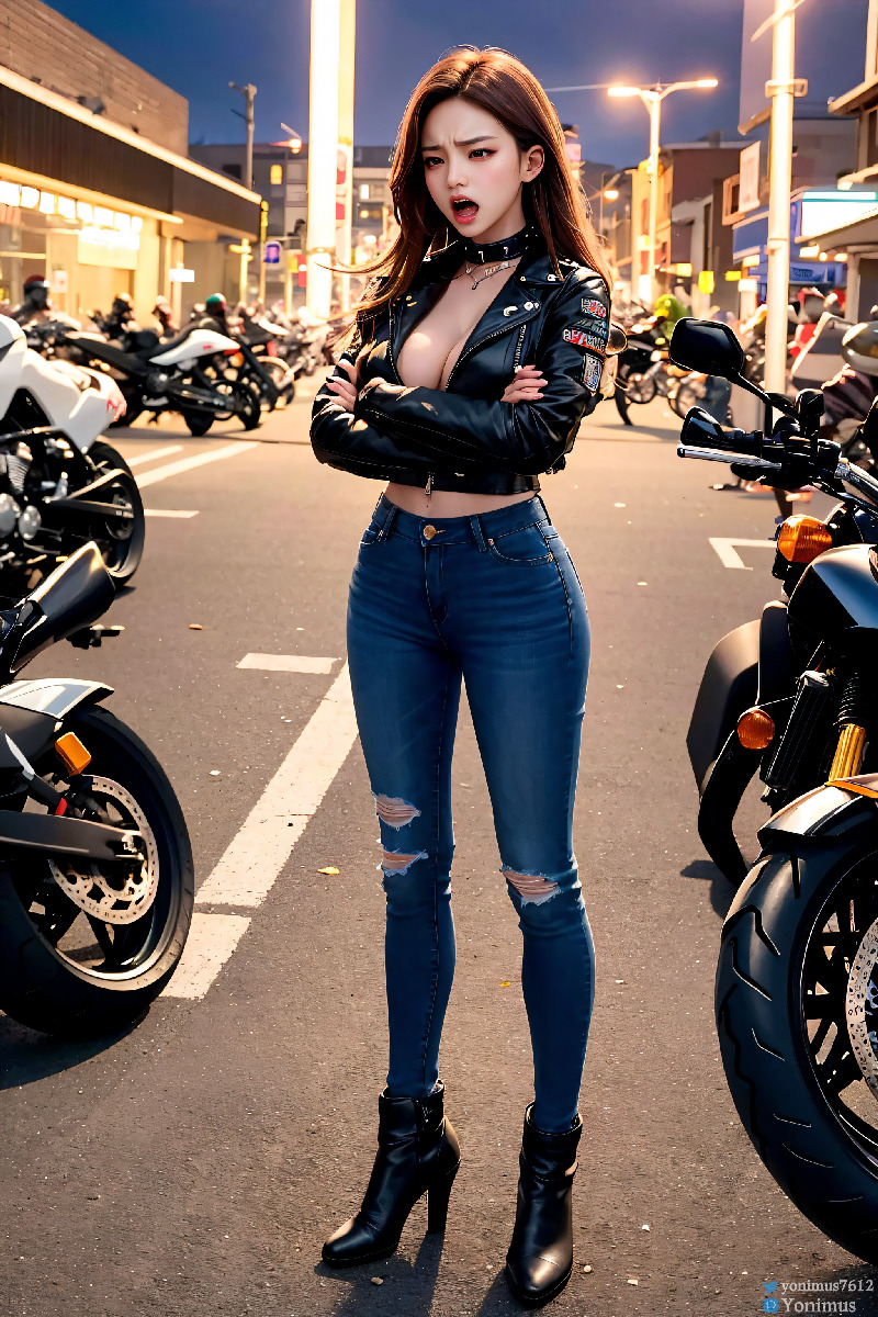 The female boss of the bikergang