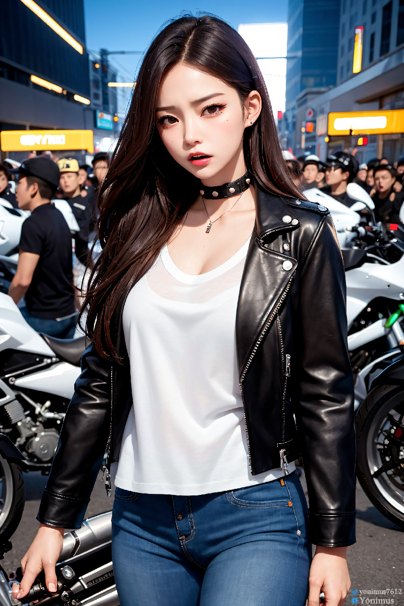 The female boss of the bikergang