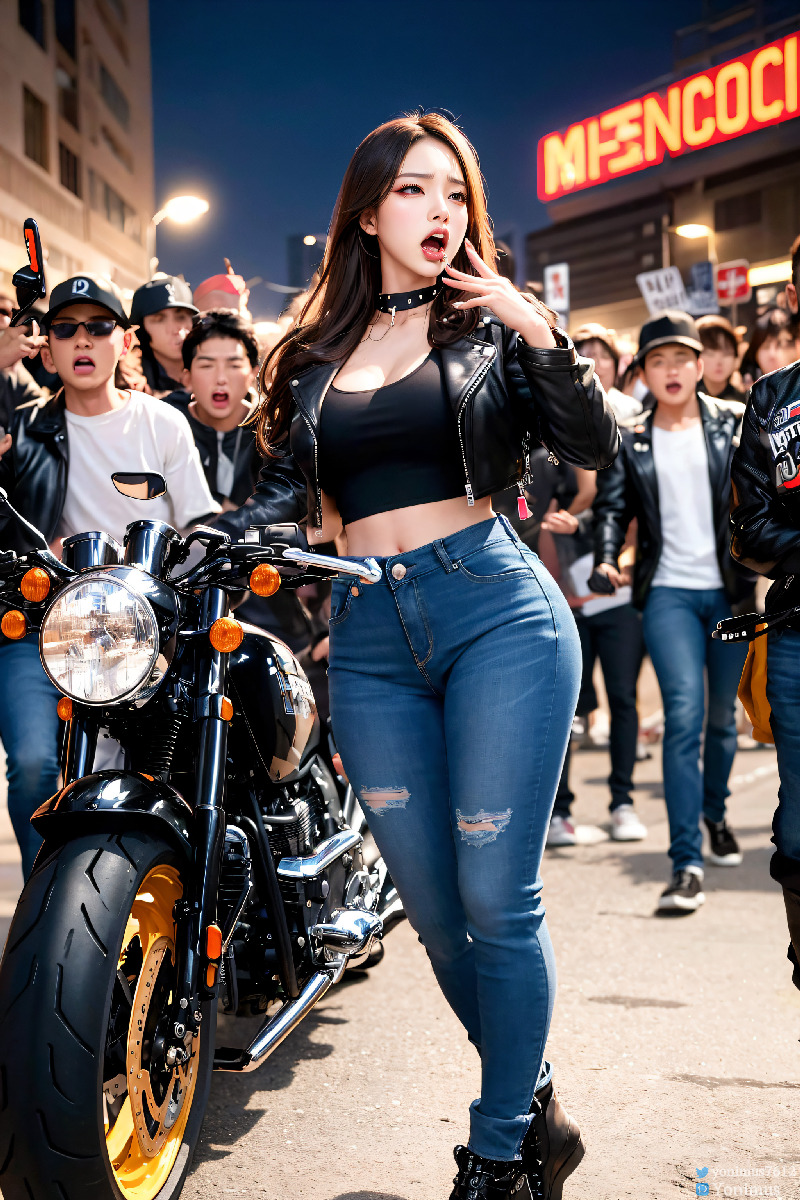 The female boss of the bikergang
