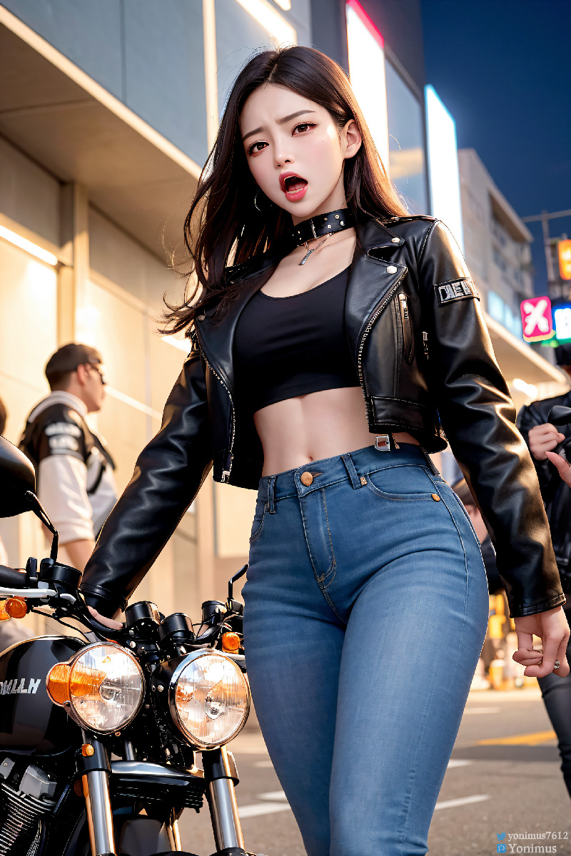 The female boss of the bikergang