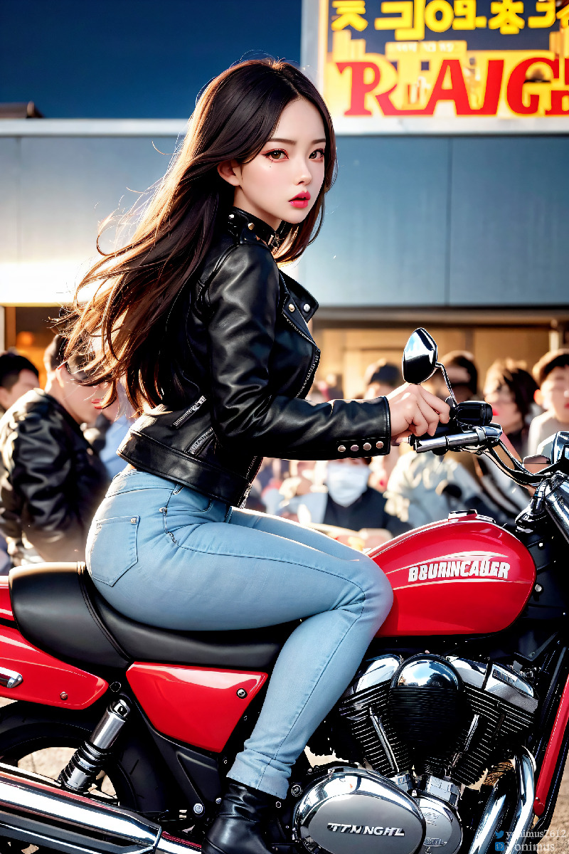 The female boss of the bikergang