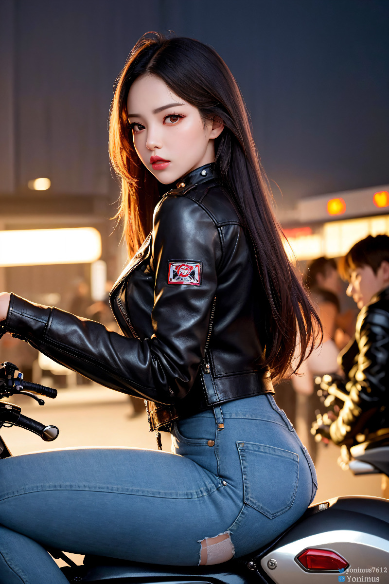 The female boss of the bikergang