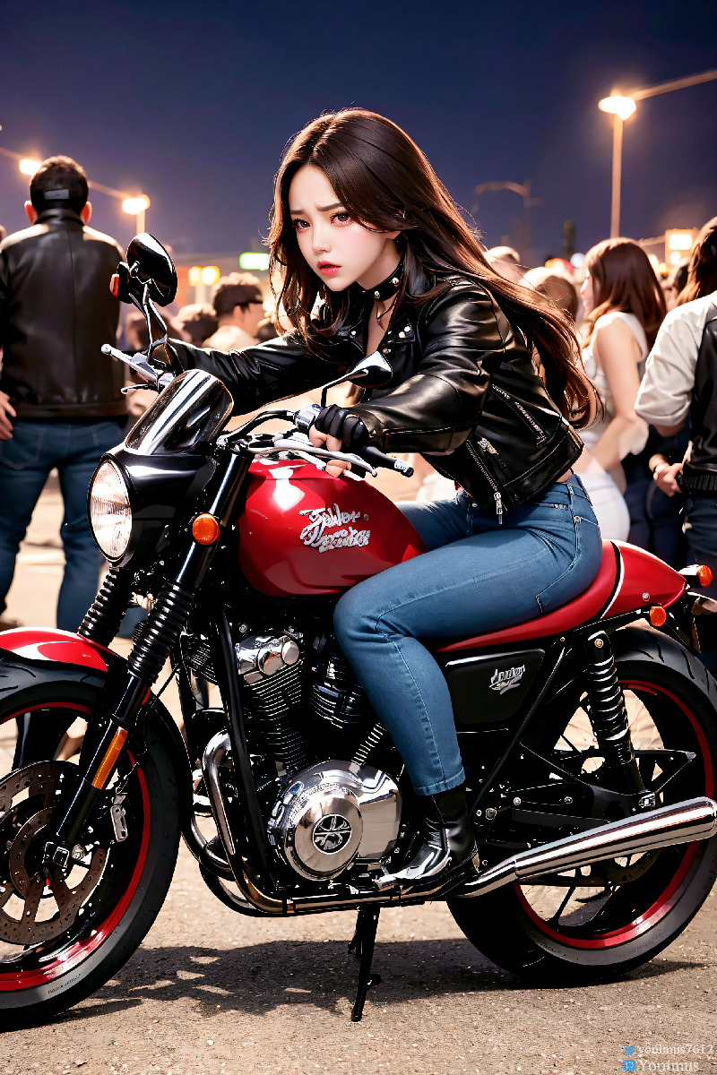 The female boss of the bikergang