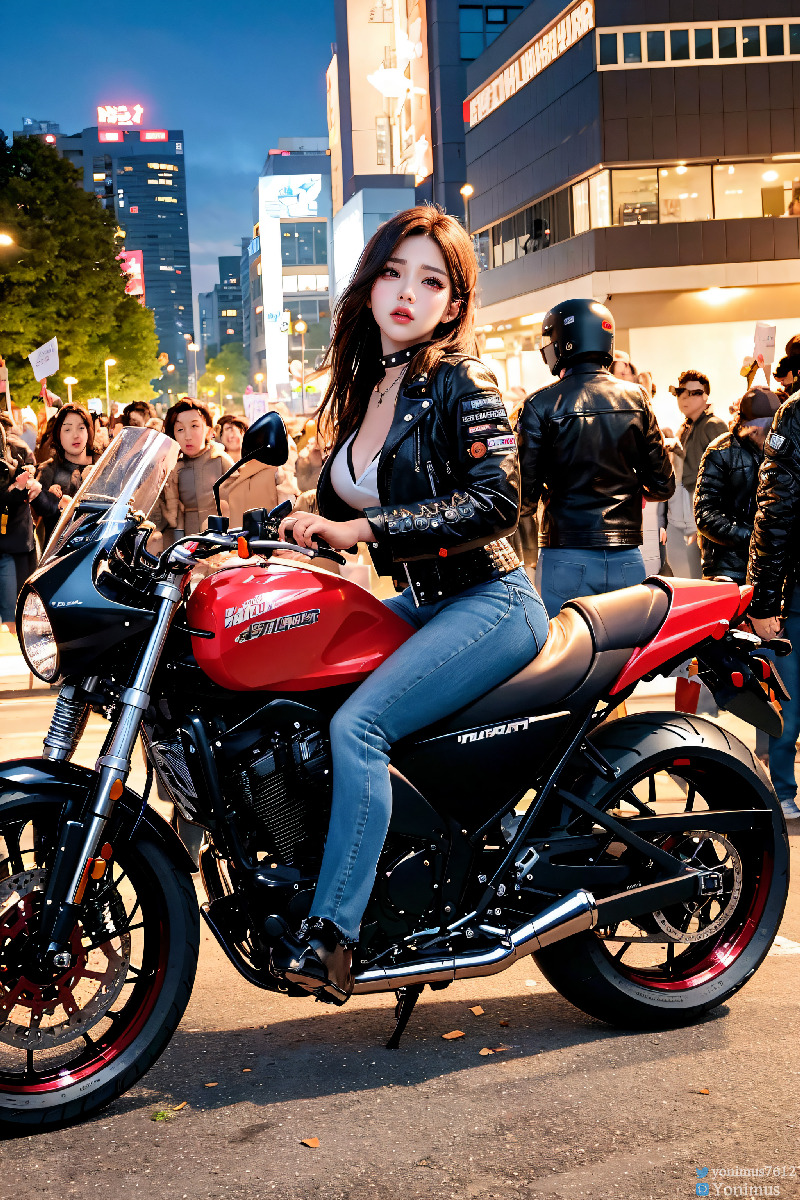 The female boss of the bikergang
