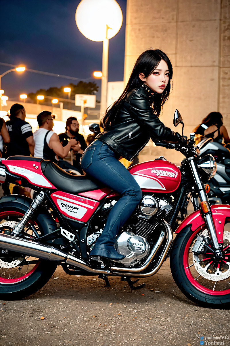 The female boss of the bikergang