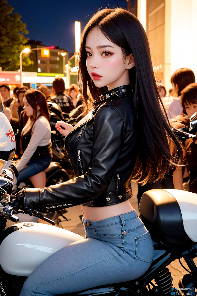 The female boss of the bikergang