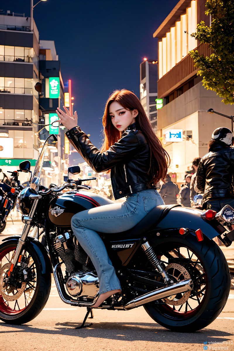 The female boss of the bikergang