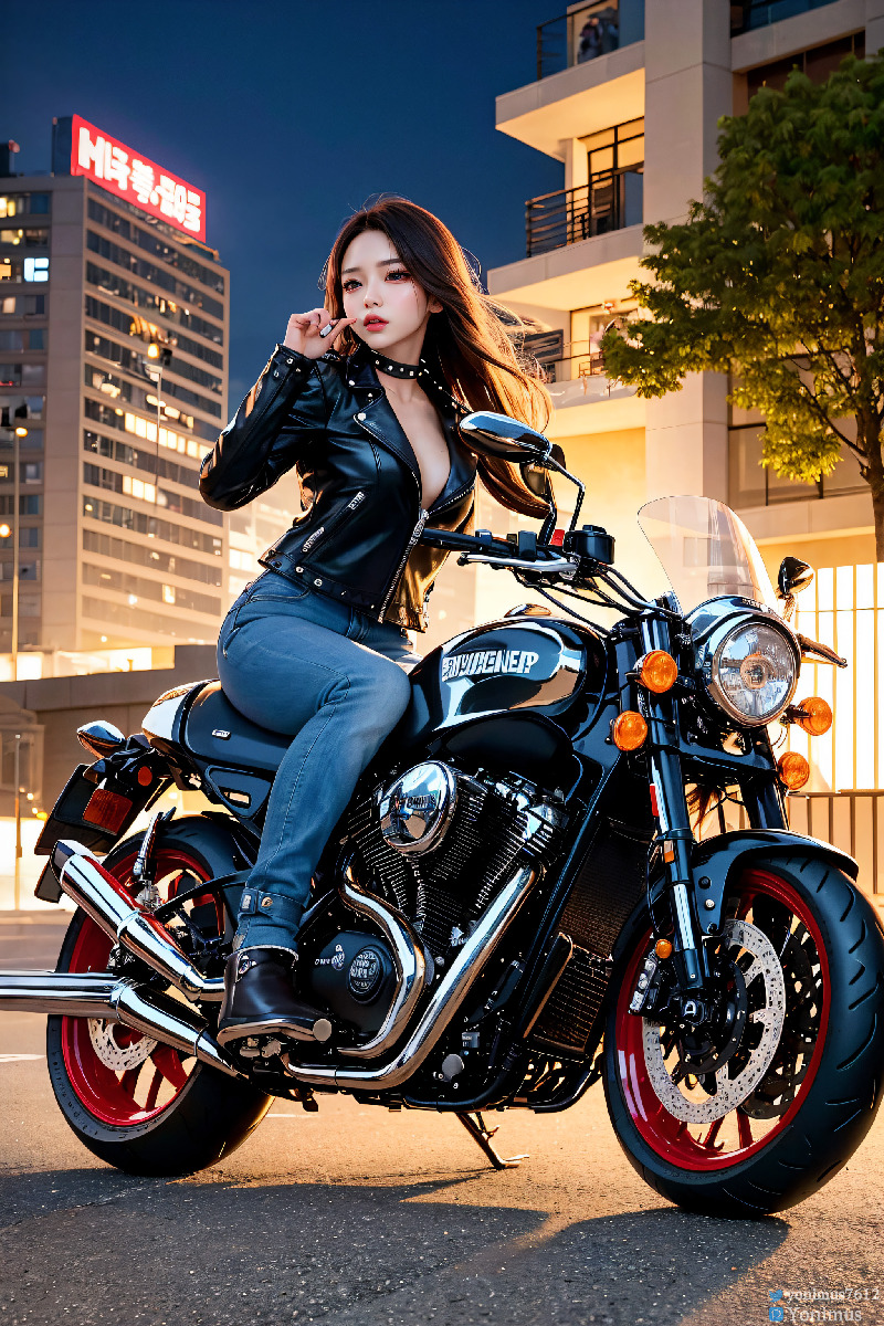 The female boss of the bikergang