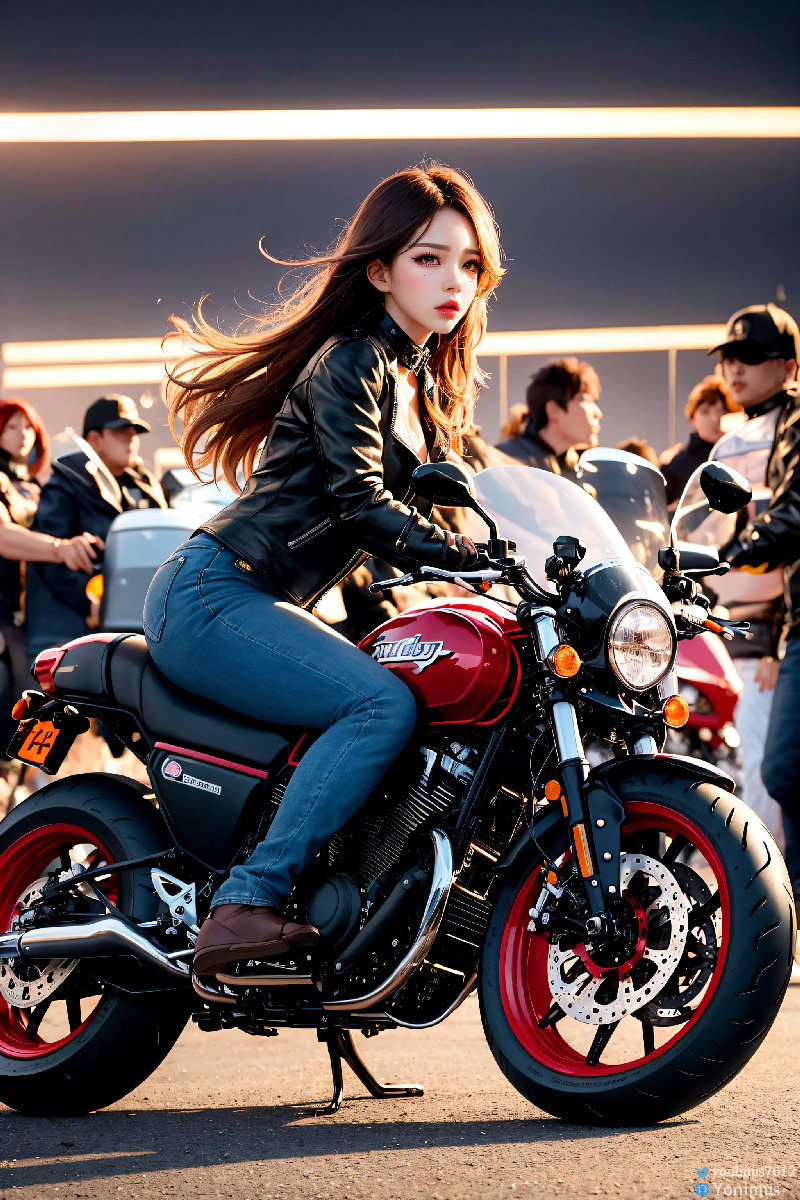 The female boss of the bikergang