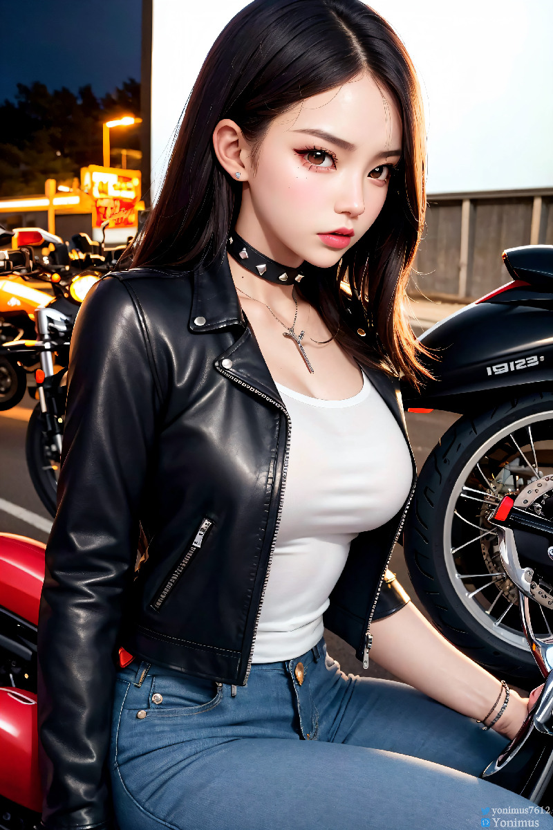 The female boss of the bikergang