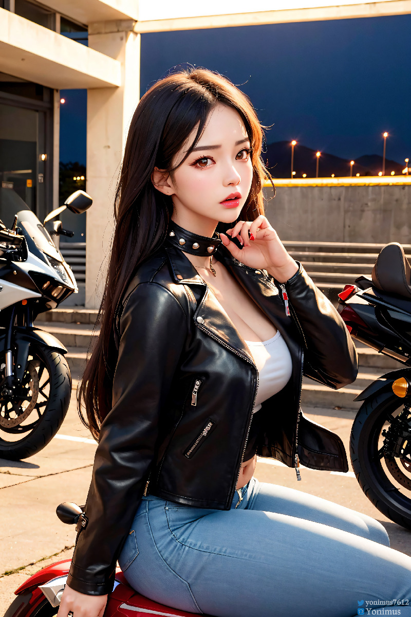 The female boss of the bikergang