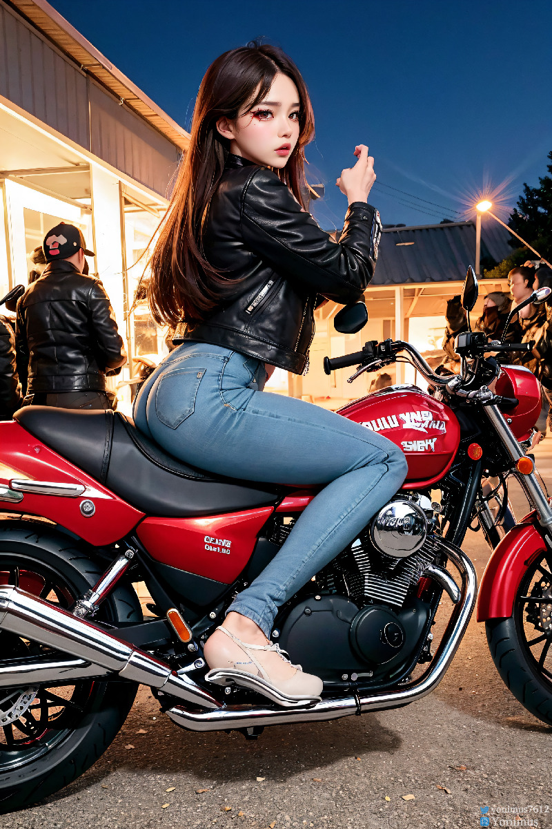 The female boss of the bikergang