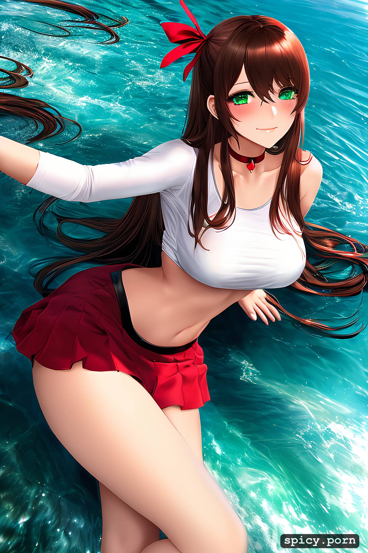18 yo, green eyes, doki doki literature club monika, only one person on the