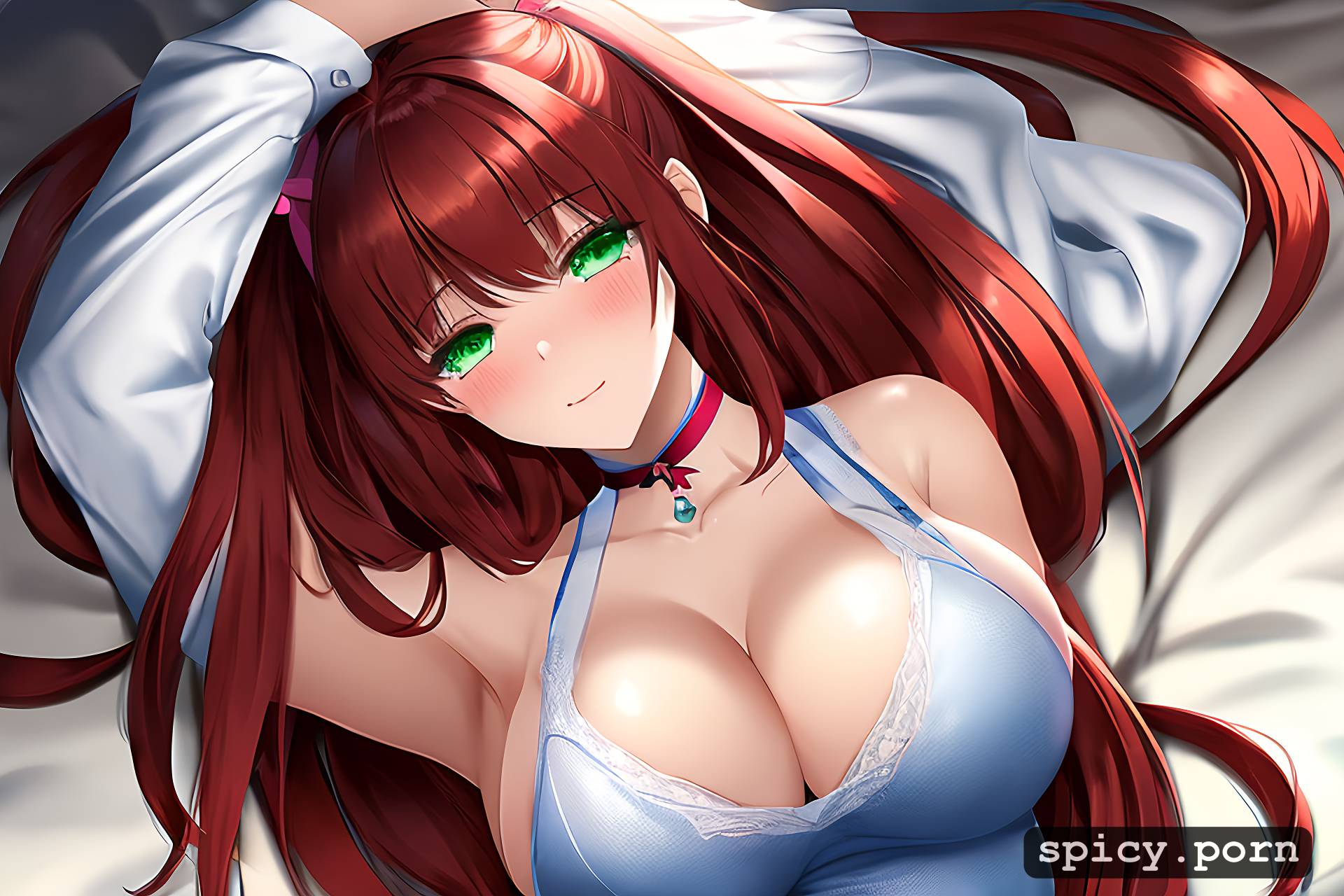 18 yo, green eyes, doki doki literature club monika, only one person on the