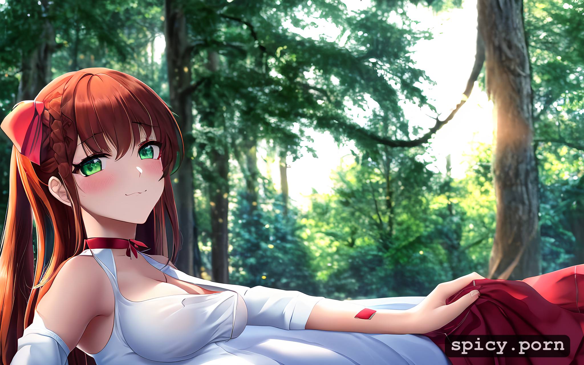 18 yo, green eyes, doki doki literature club monika, only one person on the