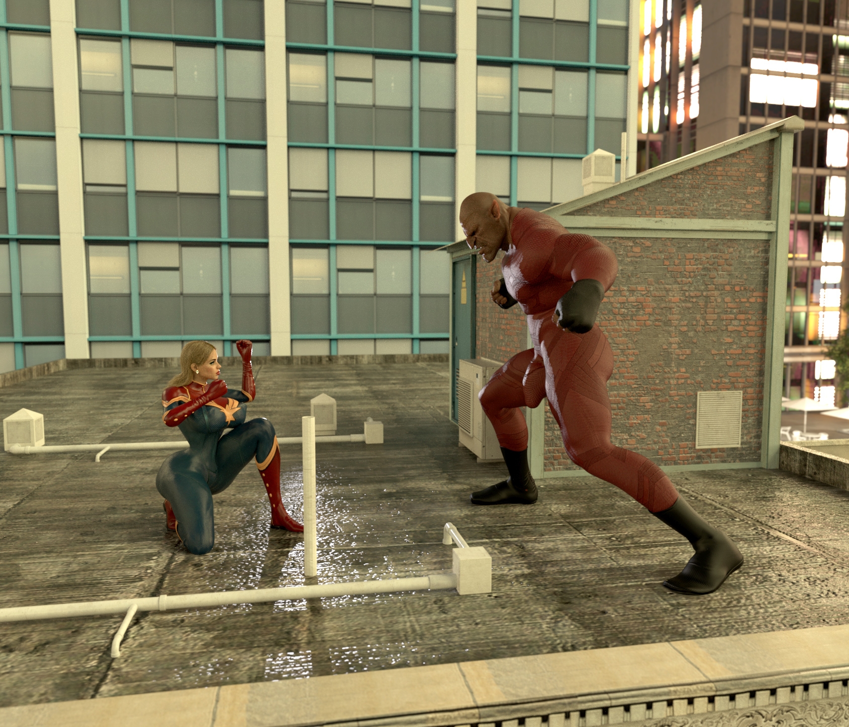 【Justice League】Captain Marvel aliens fight