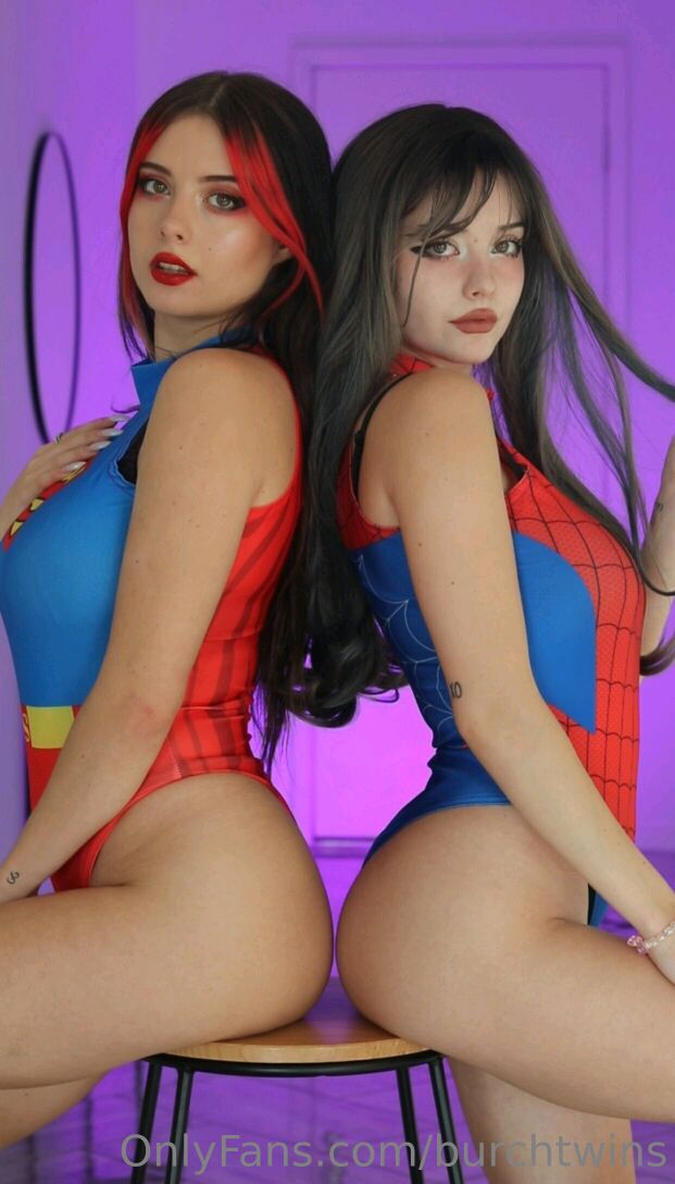 Burch twins - Super girl & Spider girl - COSPLAY -