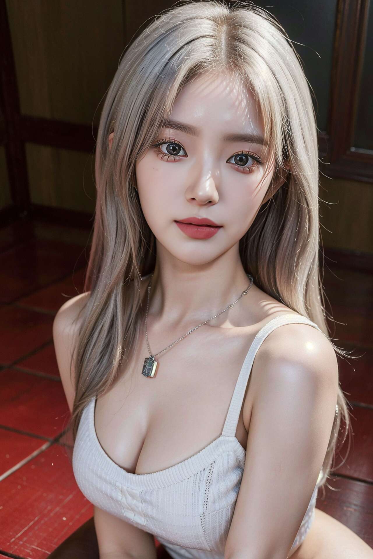 girl with a fashionable hat