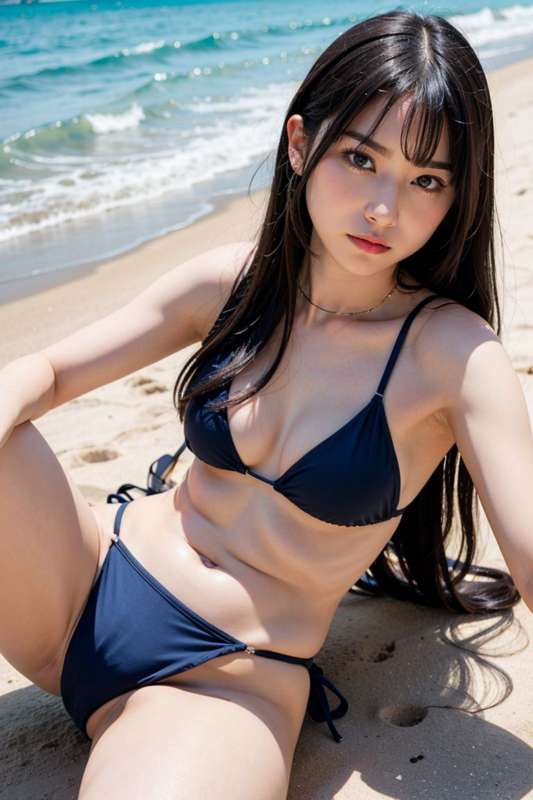 A nudist beach with a beautiful actress face!!!