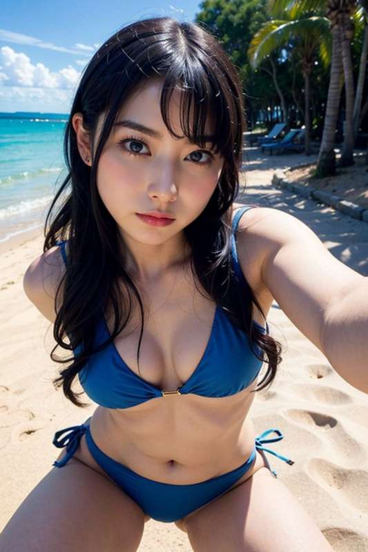 A nudist beach with a beautiful actress face!!!