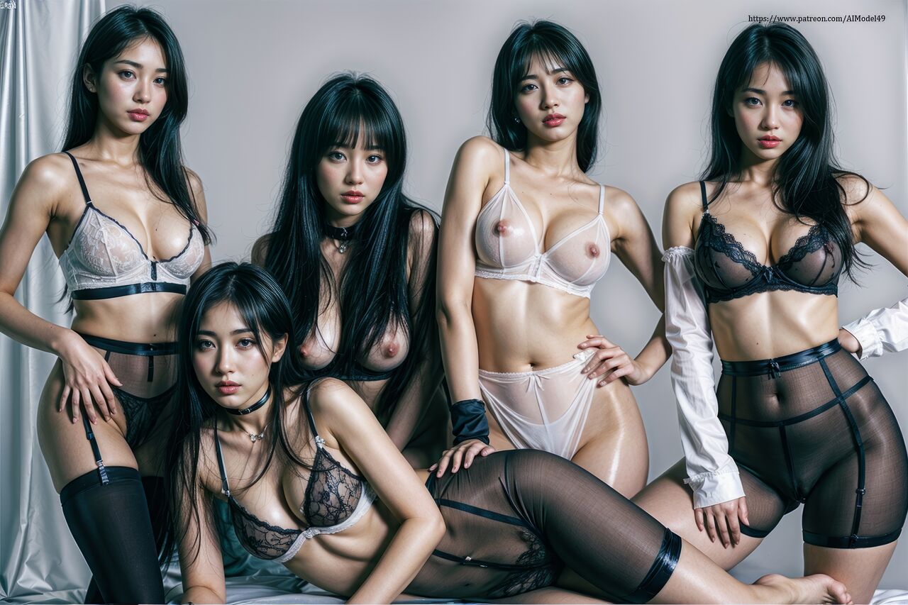 Aaliyah Illustration AI-092 ❤Group Of Car Show Girls❤