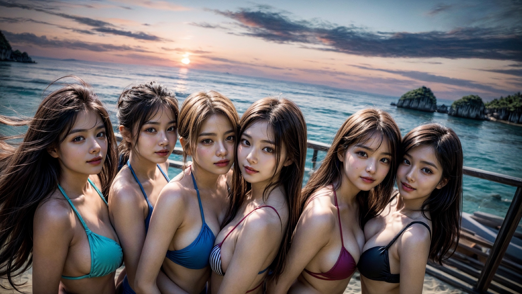 beach bikini girls
