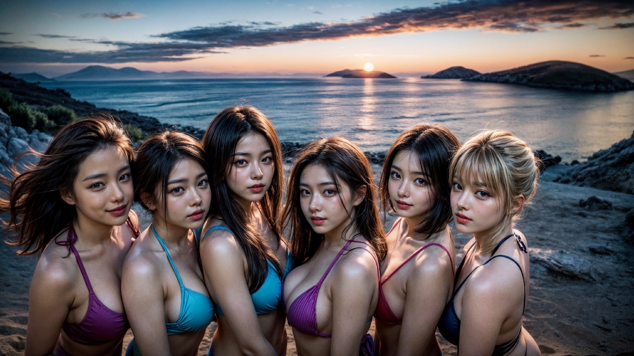 beach bikini girls