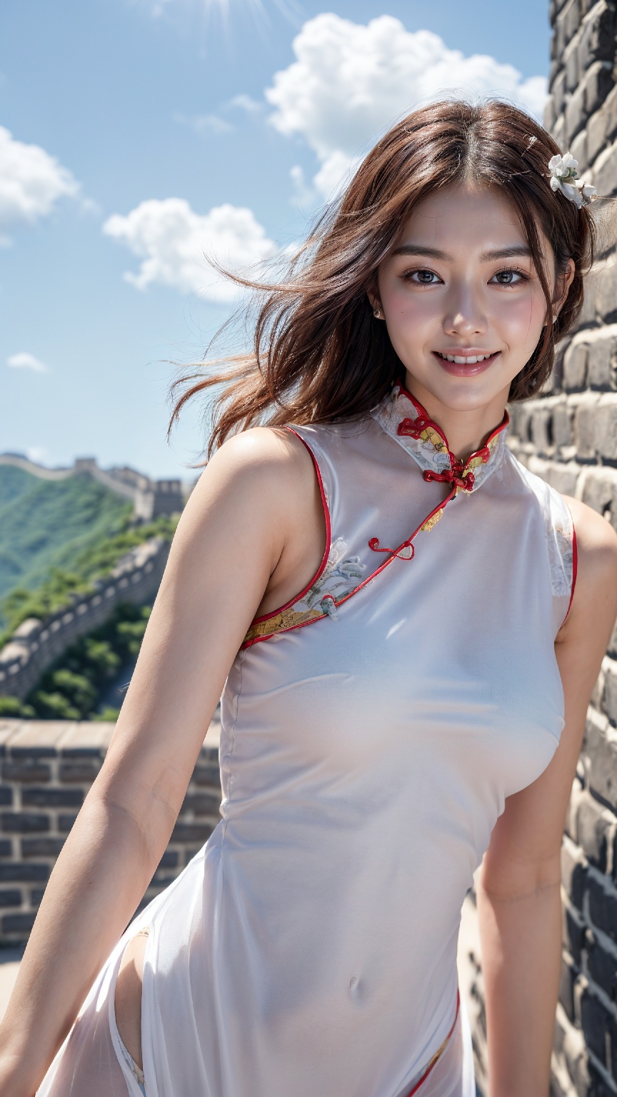 Great Wall Cheongsam Woman