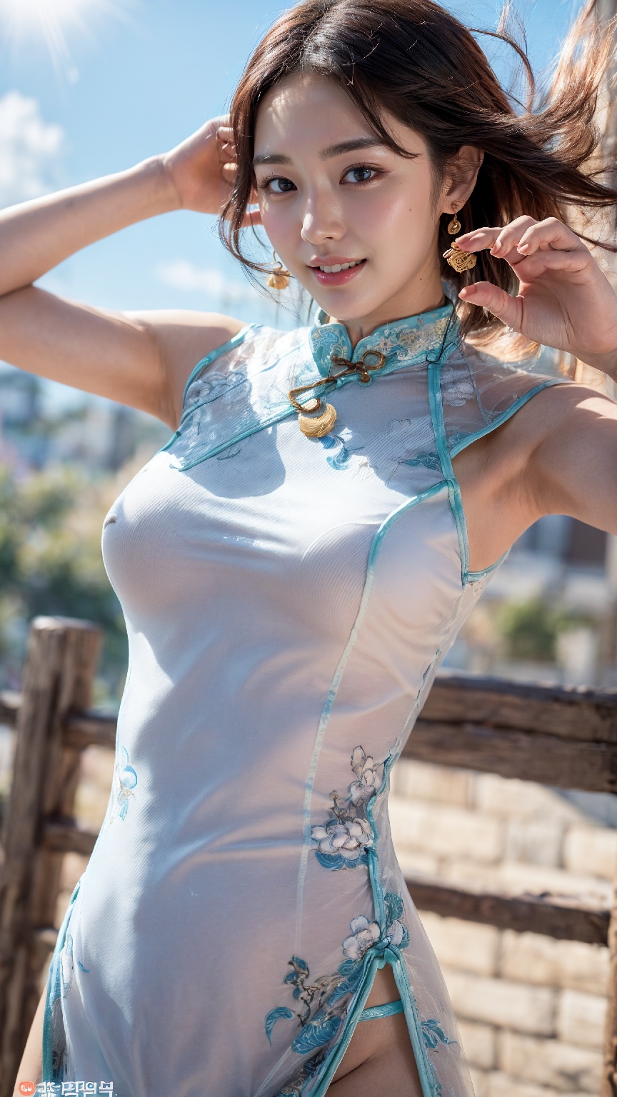 Great Wall Cheongsam Woman