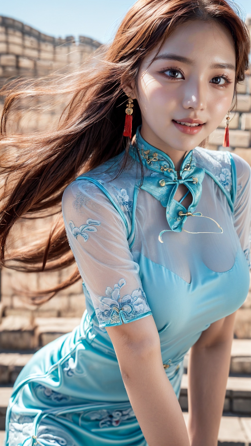Great Wall Cheongsam Woman