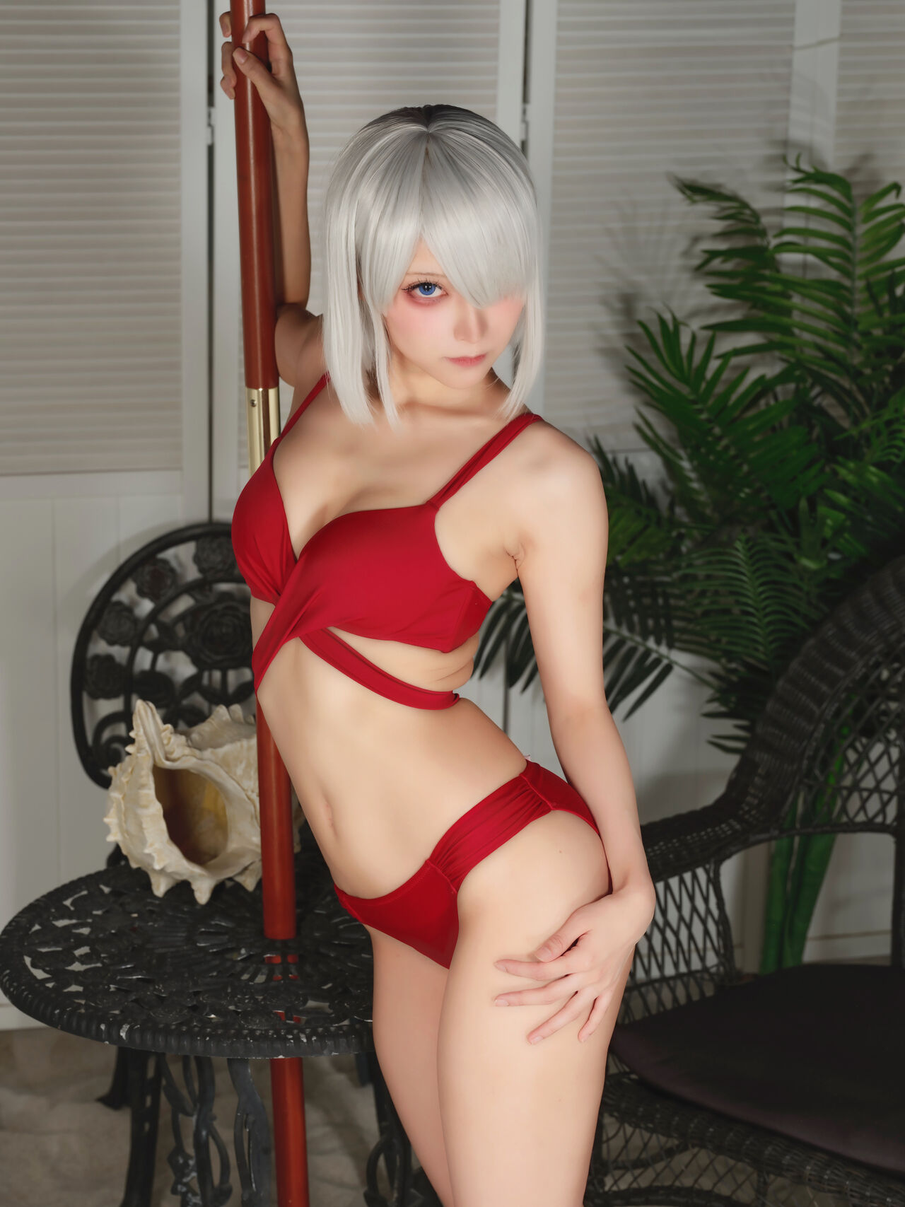 Akichi - 2B Red lingerie - COSPLAY -