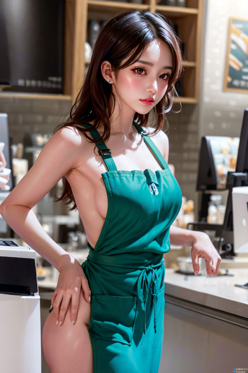 She makes coffee