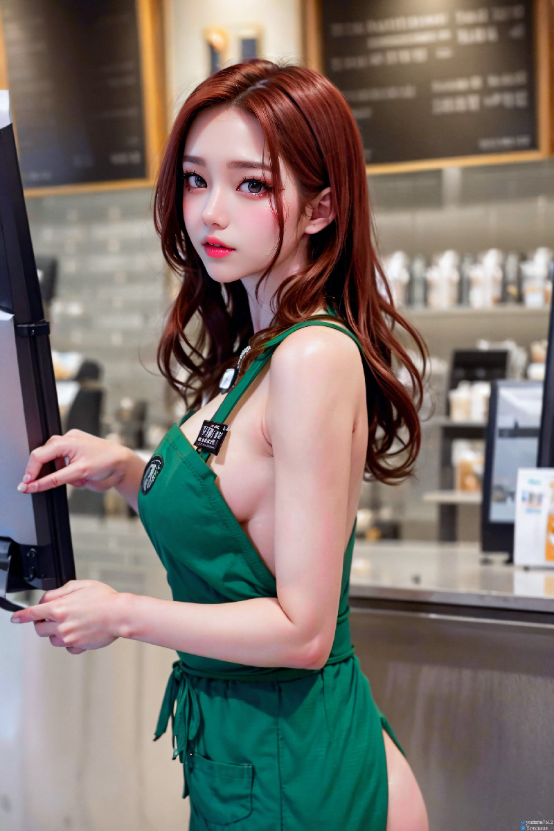 She makes coffee