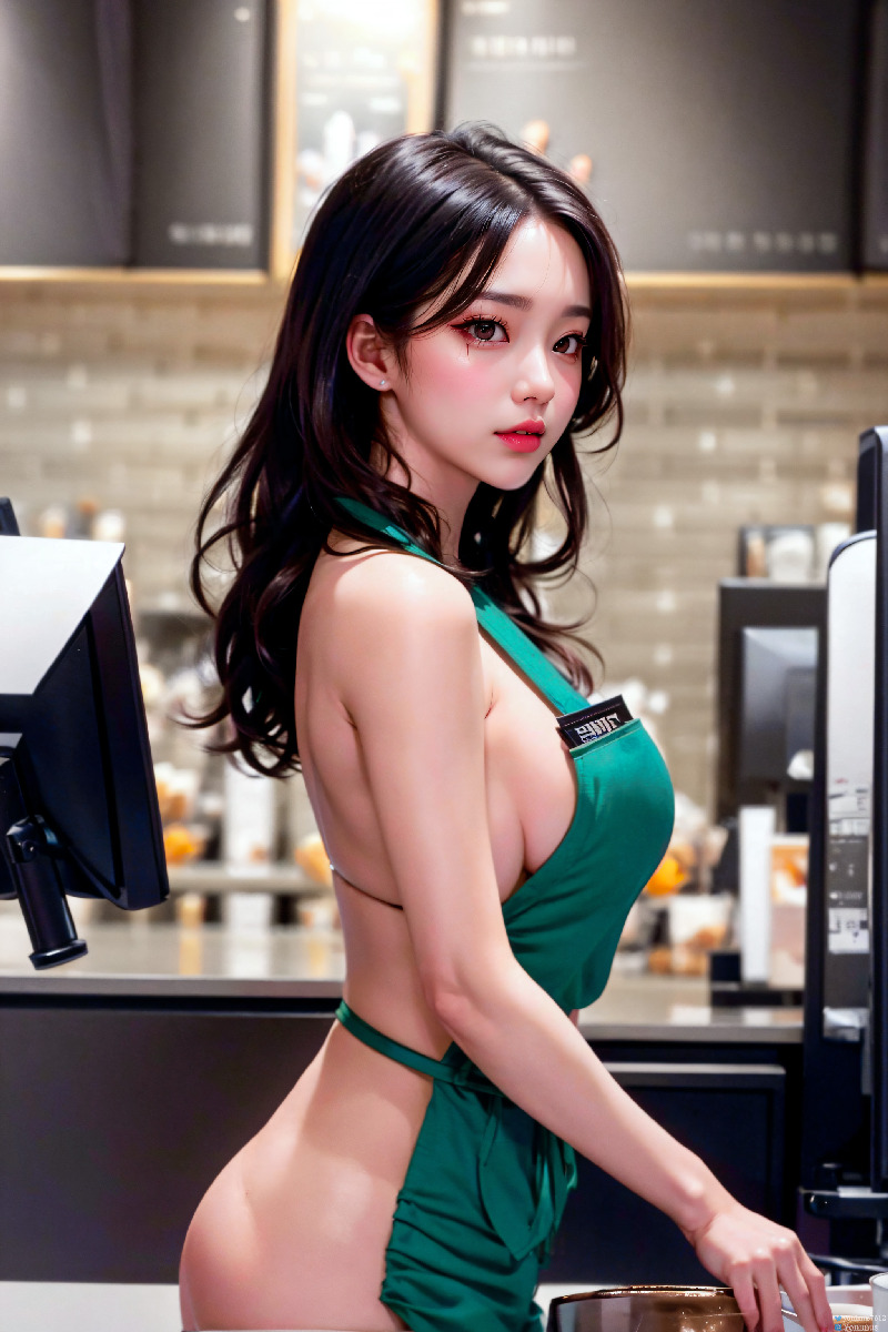 She makes coffee