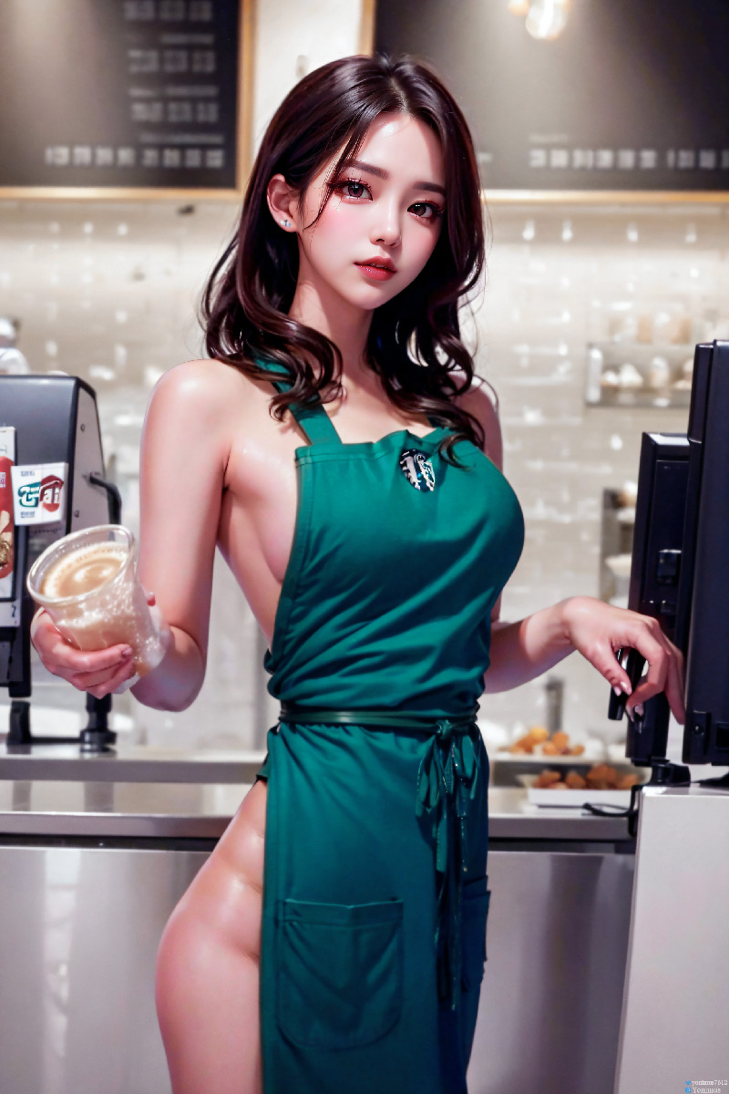 She makes coffee