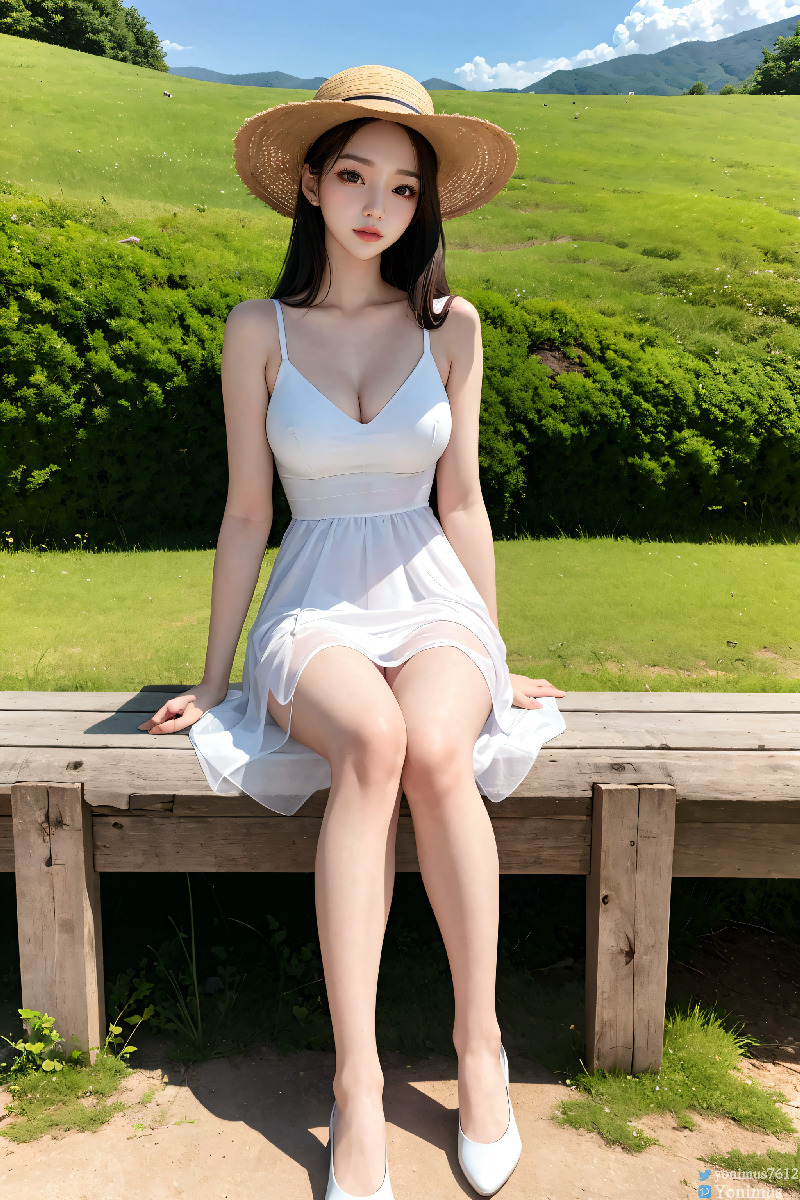The innocent white dress