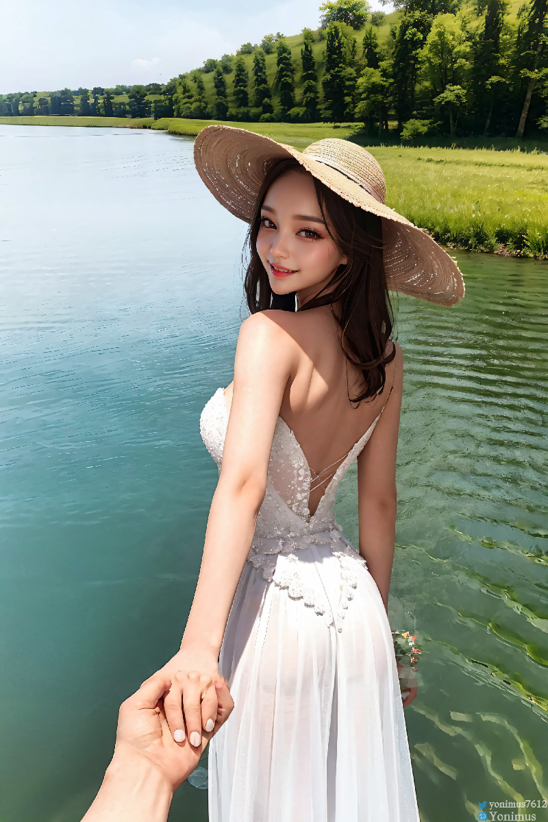 The innocent white dress