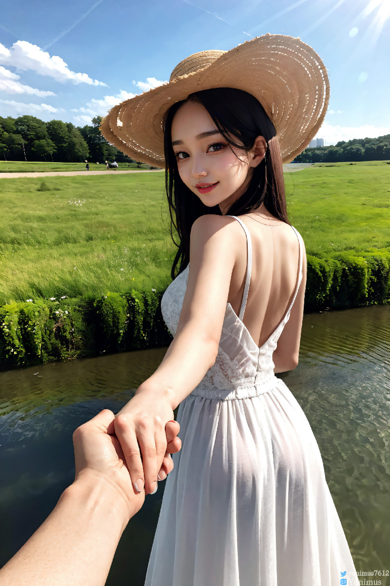 The innocent white dress