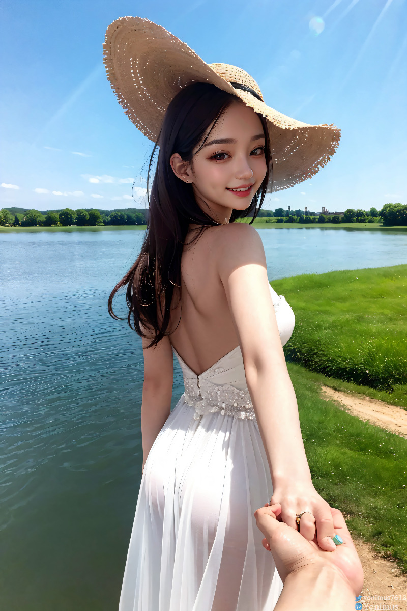 The innocent white dress