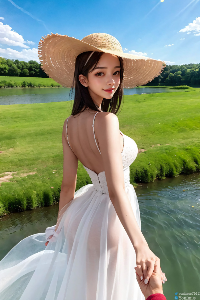 The innocent white dress