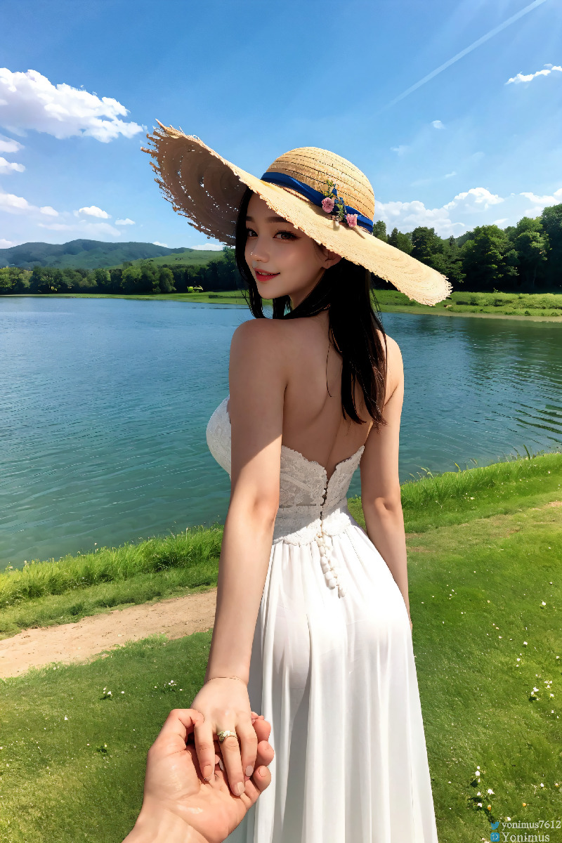 The innocent white dress