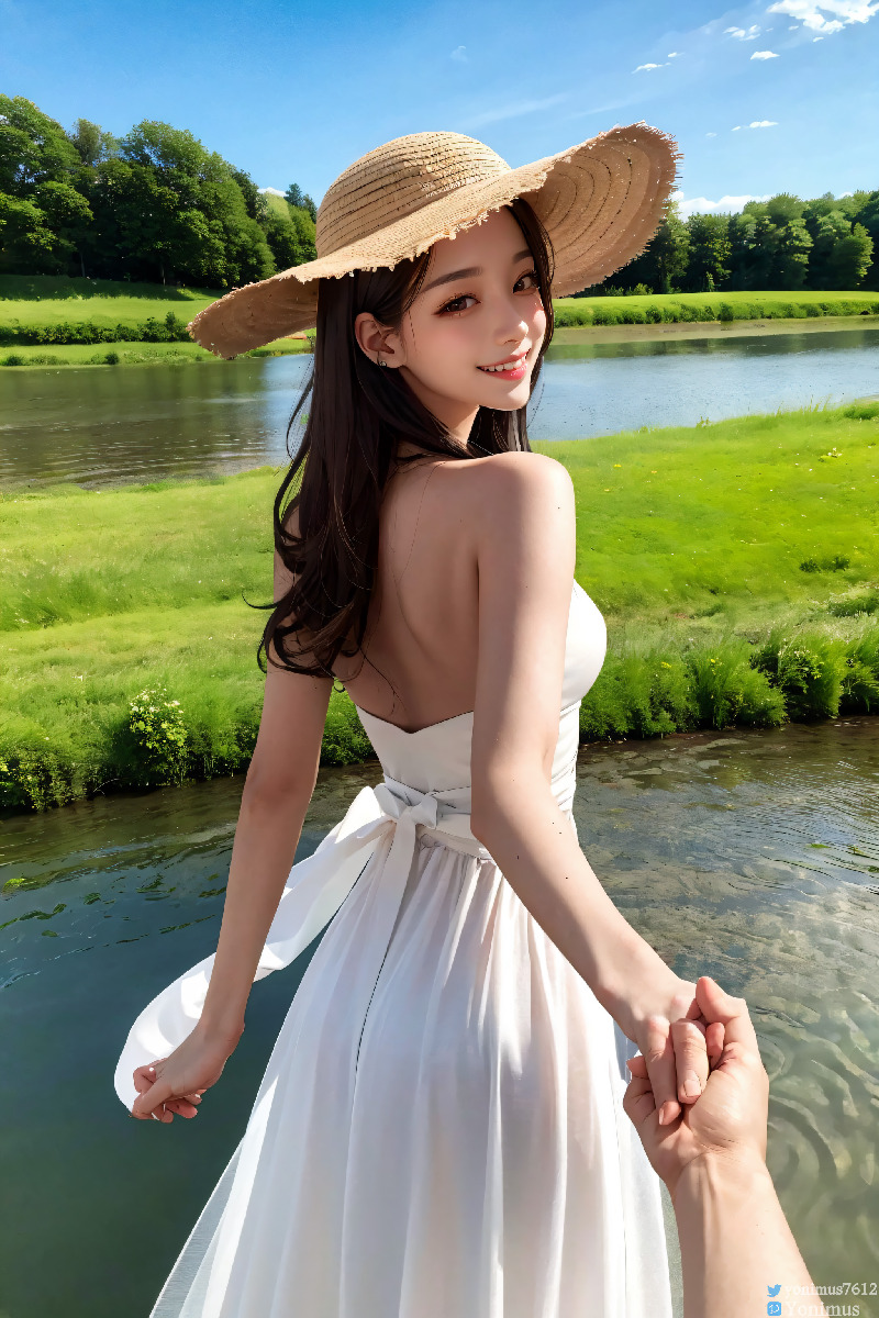 The innocent white dress