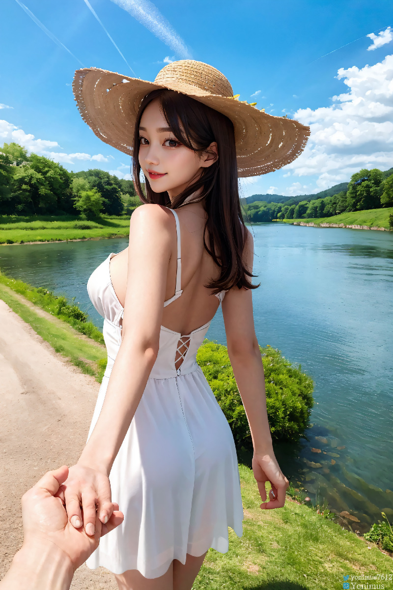 The innocent white dress